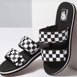 Vans Black and White Checkered Sandals